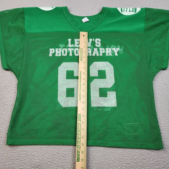 Vintage Russell Athletic Practice Jersey Boys Youth Medium Green Football Mesh - Picture 6 of 12